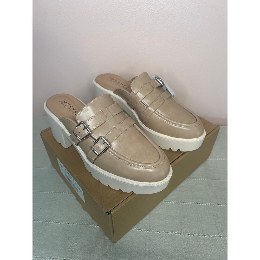 Journee Collection Brydie Women's Tan Platform Mule Pump Tru Comfort Foam Sz 12 - Picture 6 of 14